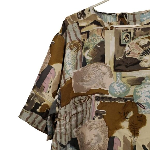 Vintage Abstract Home Decor Patterned  Blouse - Picture 3 of 7